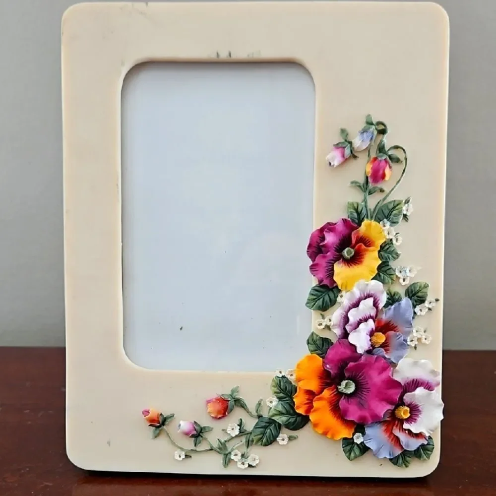 Floral Ceramic Photo Frame
